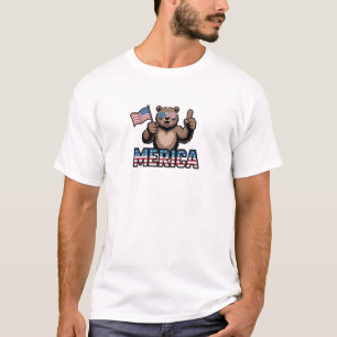 T-Shirt pour ours - Fun Americana
