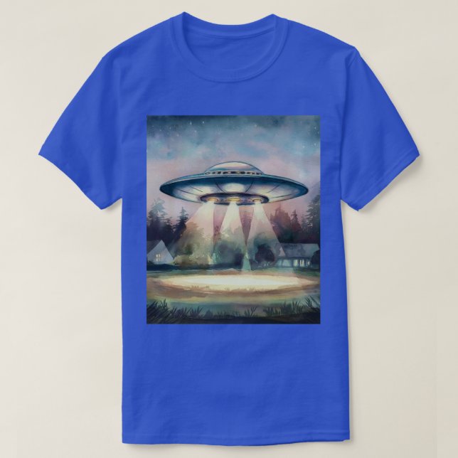 T-shirt pour peinture à l'aquarelle UFO (Design devant)