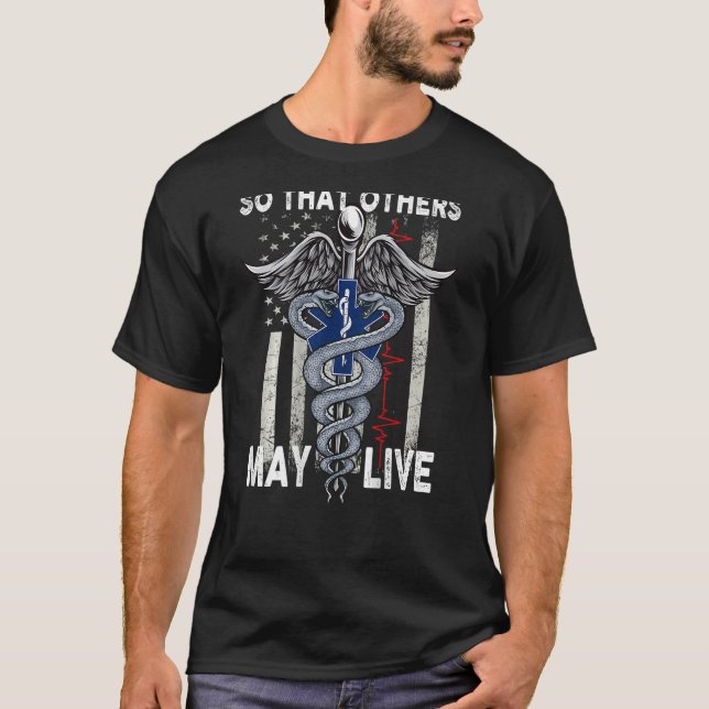 T-shirt Pour Que D'Autres Puissent Vivre Paramedic America (Devant)