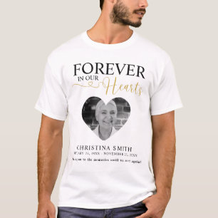 T-shirt Pour toujours dans nos coeurs Funérailles Photo Me