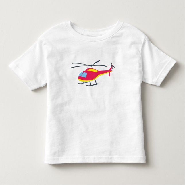 T-shirt pour tout-petit d'hélicoptère volant migno (Devant)