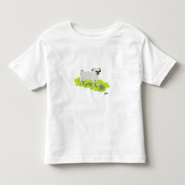 T-shirt pour tout-petit  : Douce petite pug    (Devant)