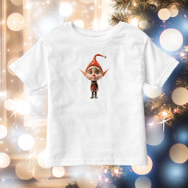 T-shirt pour tout-petit elfe de Noël fille maigrel