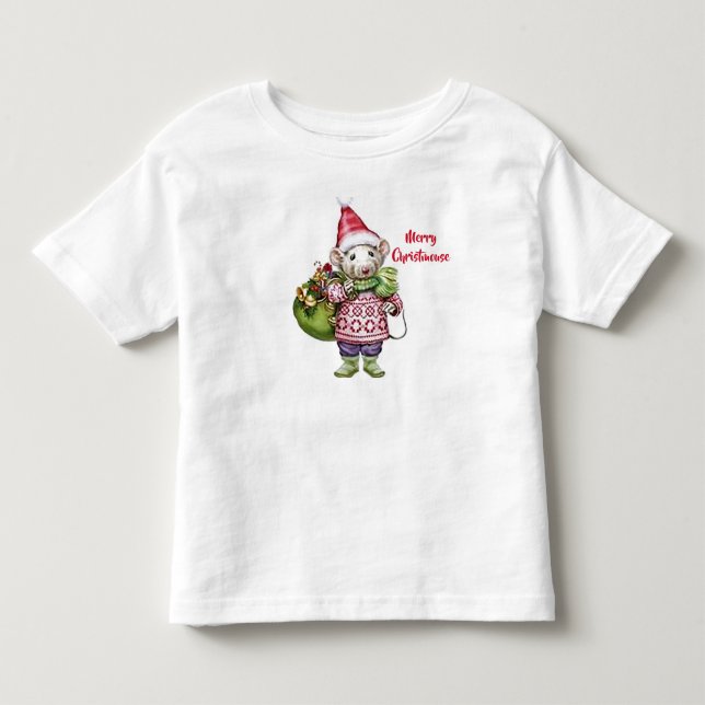 T-Shirt pour tout-petit Merry Christmouse (Devant)