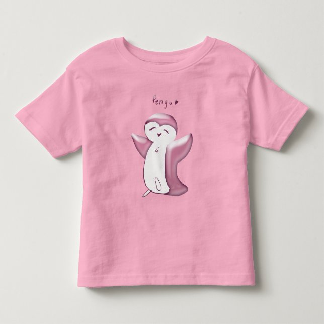 T-shirt pour tout-petit Pengu Happy Penguin(DustyR (Devant)