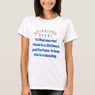 T-shirt Pour Trouver Un Véritable Ami - Devis D'Amitié