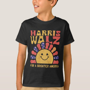 T-shirt Pour Une Amérique Plus Brighte Retro Soleil Pour E