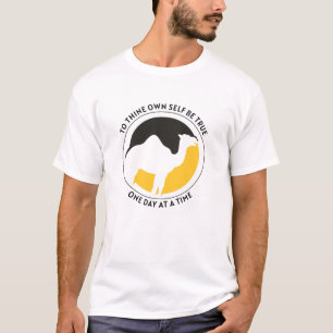 T-shirt Pour vous-même être vrai Chemise - Impression noir