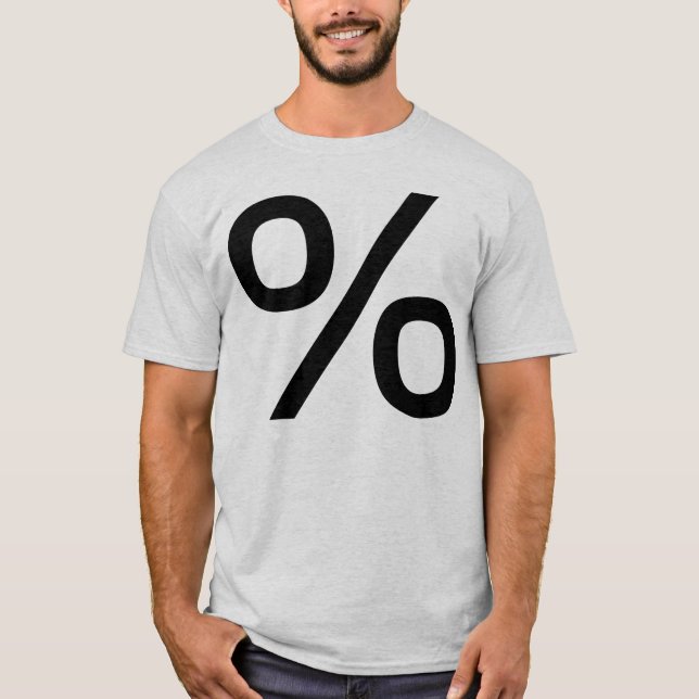 T-shirt Pourcentage - Noir (Devant)