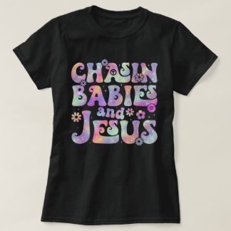 T-shirt Pourchasser Les Bébés Et Jésus Mère Chrétienne