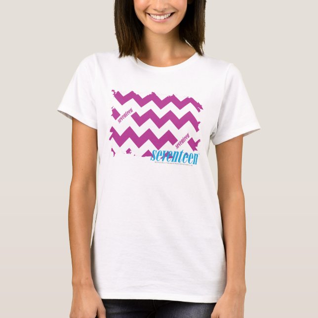 T-shirt Pourpre 3 de zigzag (Devant)