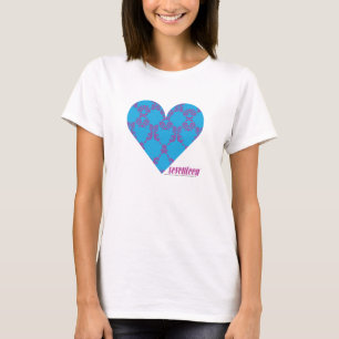 T-shirt Pourpre-Aqua 3 de damassé