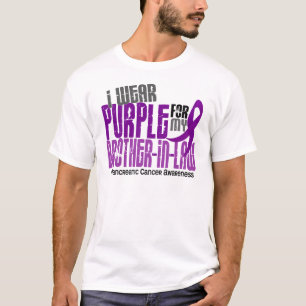 T-shirt Pourpre de Cancer pancréatique pour mon beau-frè
