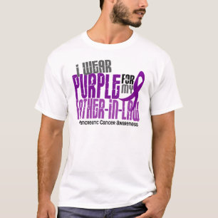 T-shirt Pourpre de Cancer pancréatique pour mon beau-pèr