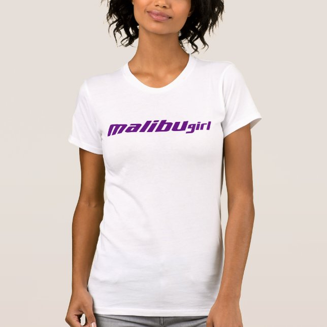 T-shirt Pourpre de fille de Malibu (Devant)