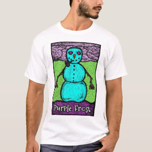 T-shirt pourpre de Frost SOS de types