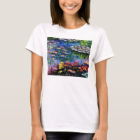 T-shirt pourpre de nénuphars de Monet