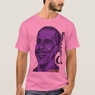 T-shirt Pourpre de pièce en t de Barack, JackTea '09