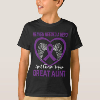 T-shirt Pourpre En Mémoire De La Grande Tante Cancer Pancr