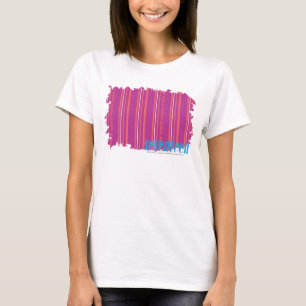 T-shirt Pourpre mince 2 de rayures