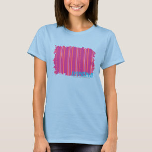 T-shirt Pourpre mince 2 de rayures