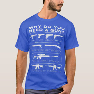 T-shirt Pourquoi avez-vous besoin d'un pistolet pour la ty