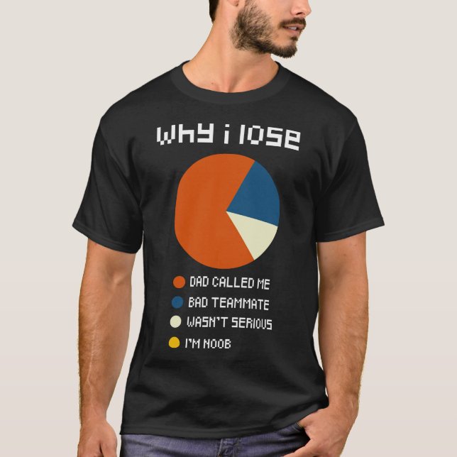 T-shirt Pourquoi j'ai perdu des jeux vidéos amusants (Devant)