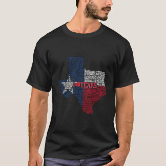 T-shirt Pourquoi j'aime le Texas Typographic Design