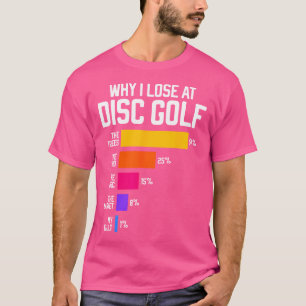 T-shirt Pourquoi je perds au disc golf Drôles d'excuses de