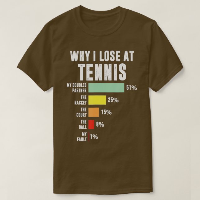 T-shirt Pourquoi je perds au tennis Funny joueur de tennis (Design devant)