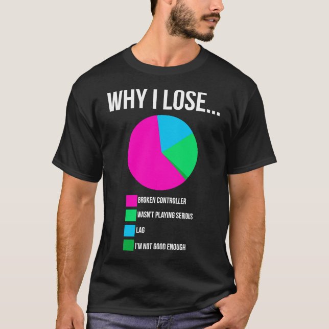 T-shirt Pourquoi je perds, cadeau pour les joueurs, cadeau (Devant)