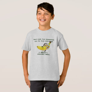 T-shirt pourquoi la banane va chez le médecin, un jeu de m