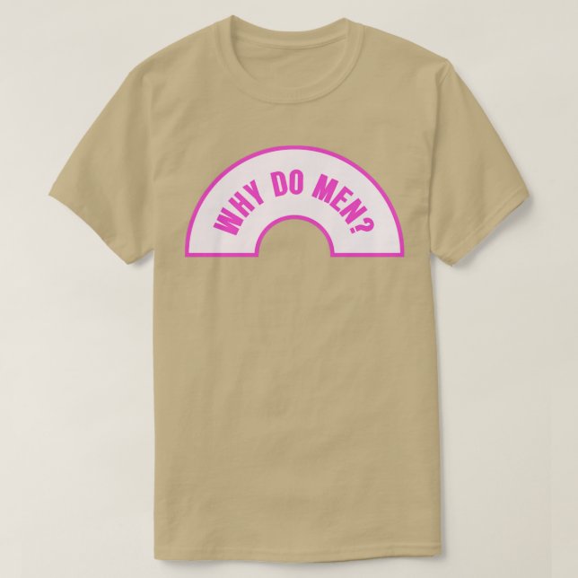 T-shirt Pourquoi les hommes amusent-ils le mème féministe  (Design devant)