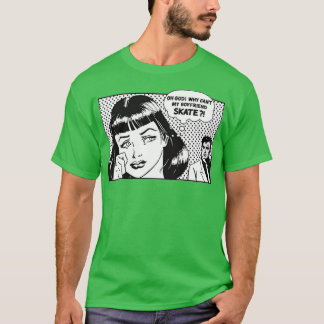 T-shirt pourquoi mon petit ami ne peut pas patiner