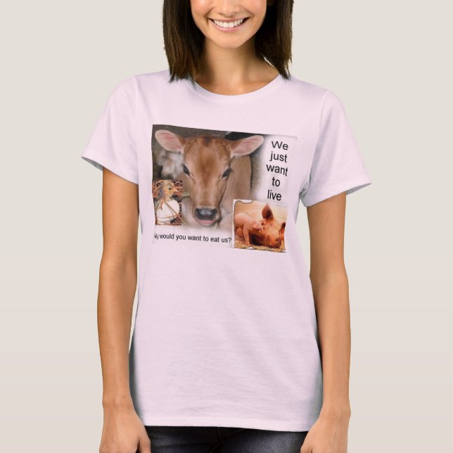 T-shirt Pourquoi nous manger ? (Devant)