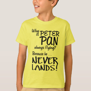 T-shirt Pourquoi Peter Pan vole-t-il toujours ? (Noir)