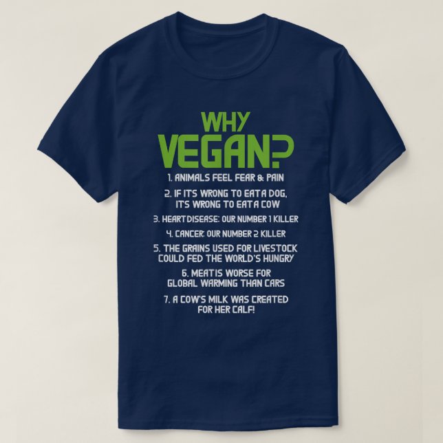 T-shirt Pourquoi végétarien végétarien végétarien végétari (Design devant)