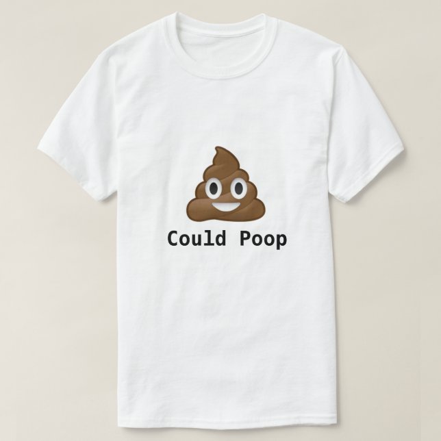 T-shirt POURRAIT poop drôle pun émoji tee design (Design devant)