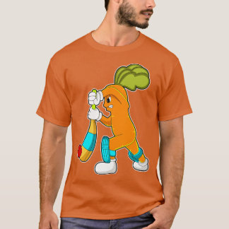 T-shirt pourrir au cricket avec batte de cricket