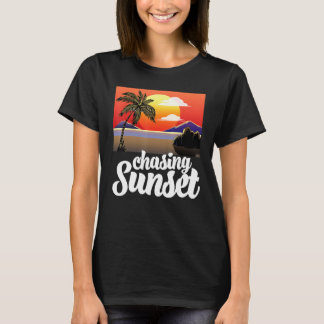 T-shirt Poursuivant les couchers de soleil Plage Femmes C