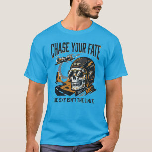 T-shirt Poursuivez Votre Destin Pilote Aviation Motivation