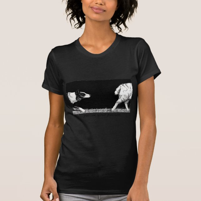 T-shirt Poursuivez votre passion border collie (Devant)