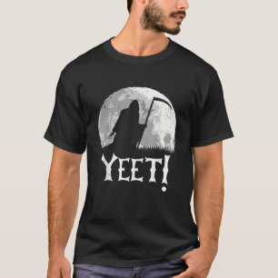 T-shirt Pourtant Drôle Cartoon Grim Reaper Scythe Hallowee