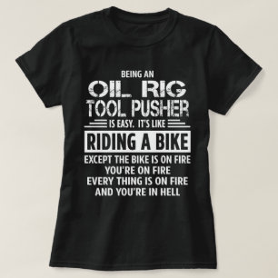T-shirt Poussée de l'outil Huile Rig