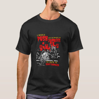 T-shirt Poussez-vous dans les zombies pour sauver Schnauze