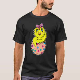 T-shirt Poussin de Pâques Poussin Mignon Bébé Poulet Fill