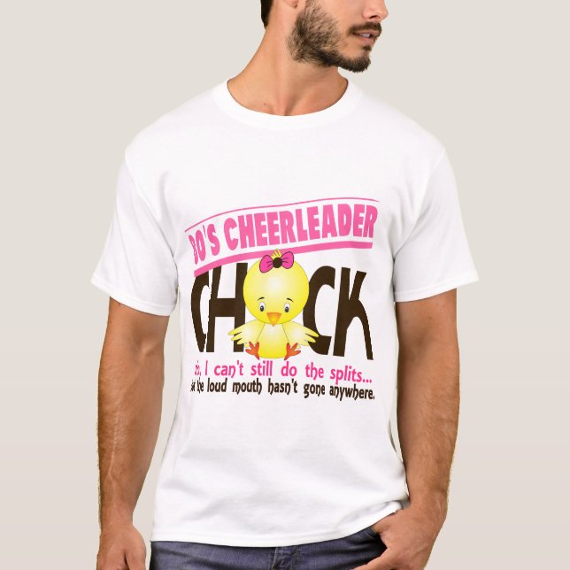 T-shirt poussin de pom-pom girl des années 80 (Devant)