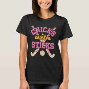 T-shirt Poussins avec bâtons Field Hockey Femmes