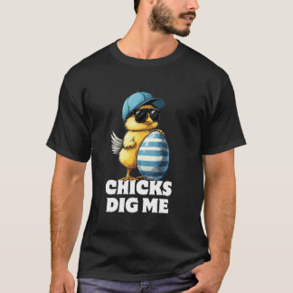 T-shirt Poussins de Pâques Mignons Me Creusent La Chasse A
