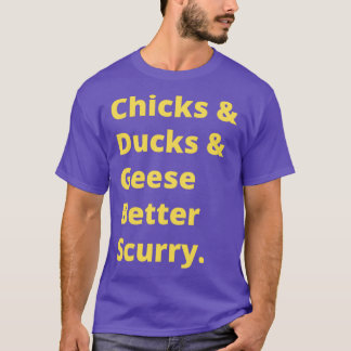 T-shirt Poussins et canards et oies mieux scurry Classic T